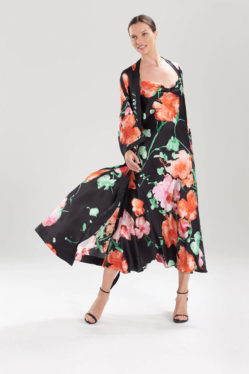 Peony Blossoms Silk Robe - Image 4