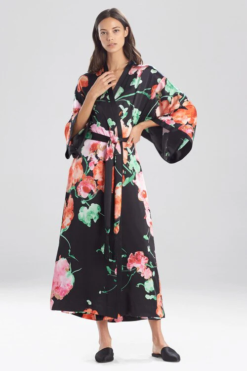 Peony Blossoms Silk Robe - Image 8