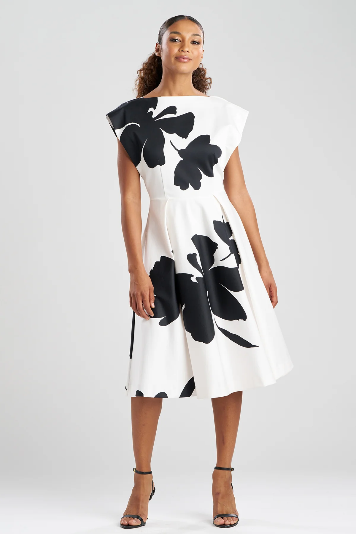 Peony Cotton Chino Fit & Flare Dress - Image 2