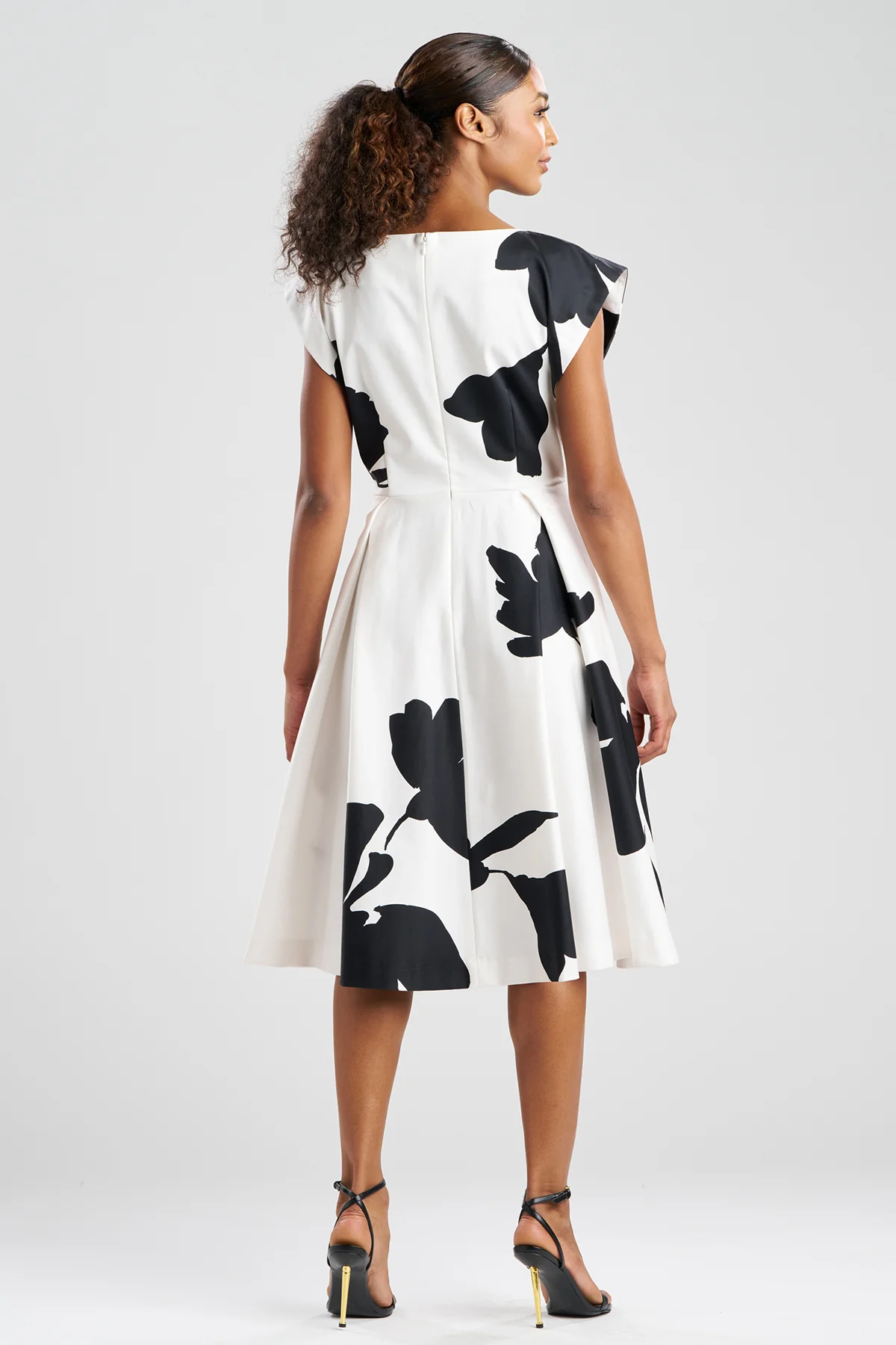 Peony Cotton Chino Fit & Flare Dress - Image 3