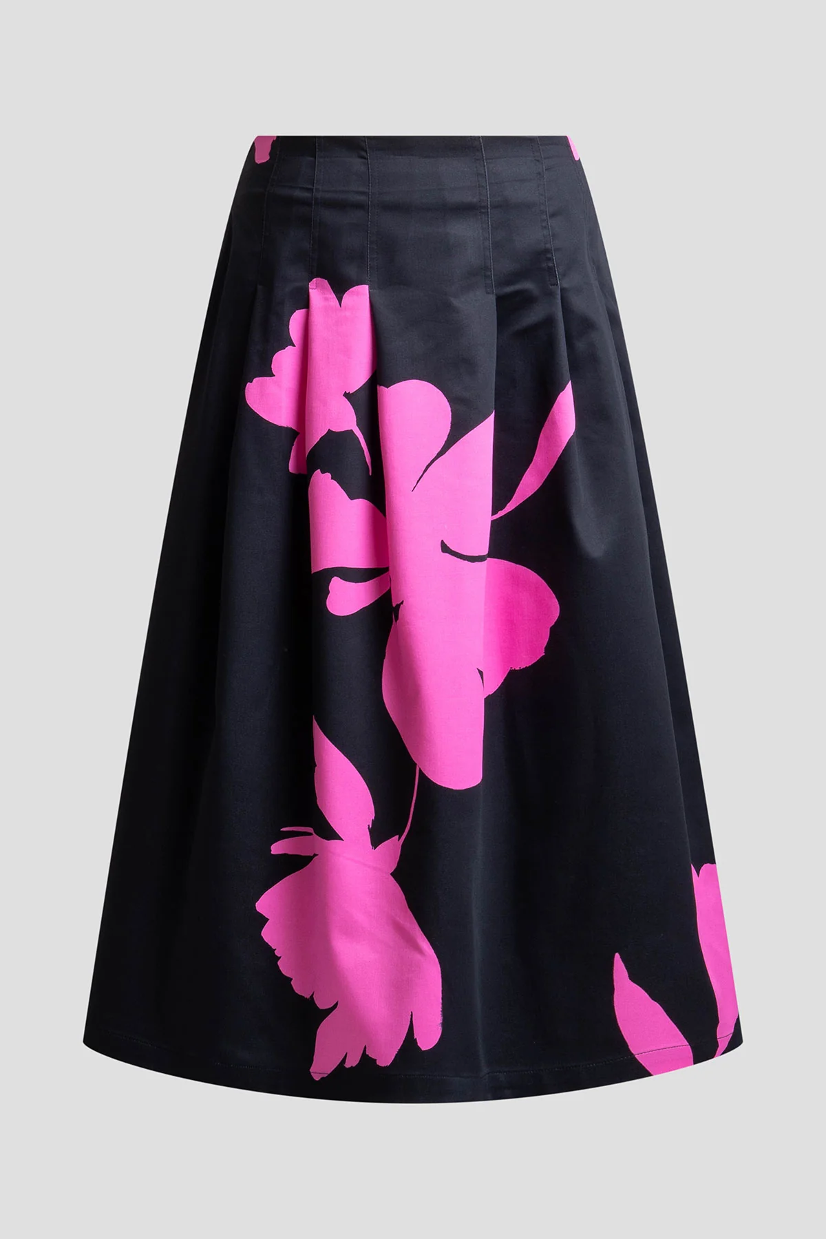 Peony Cotton Chino Pleated Skirt - Image 4