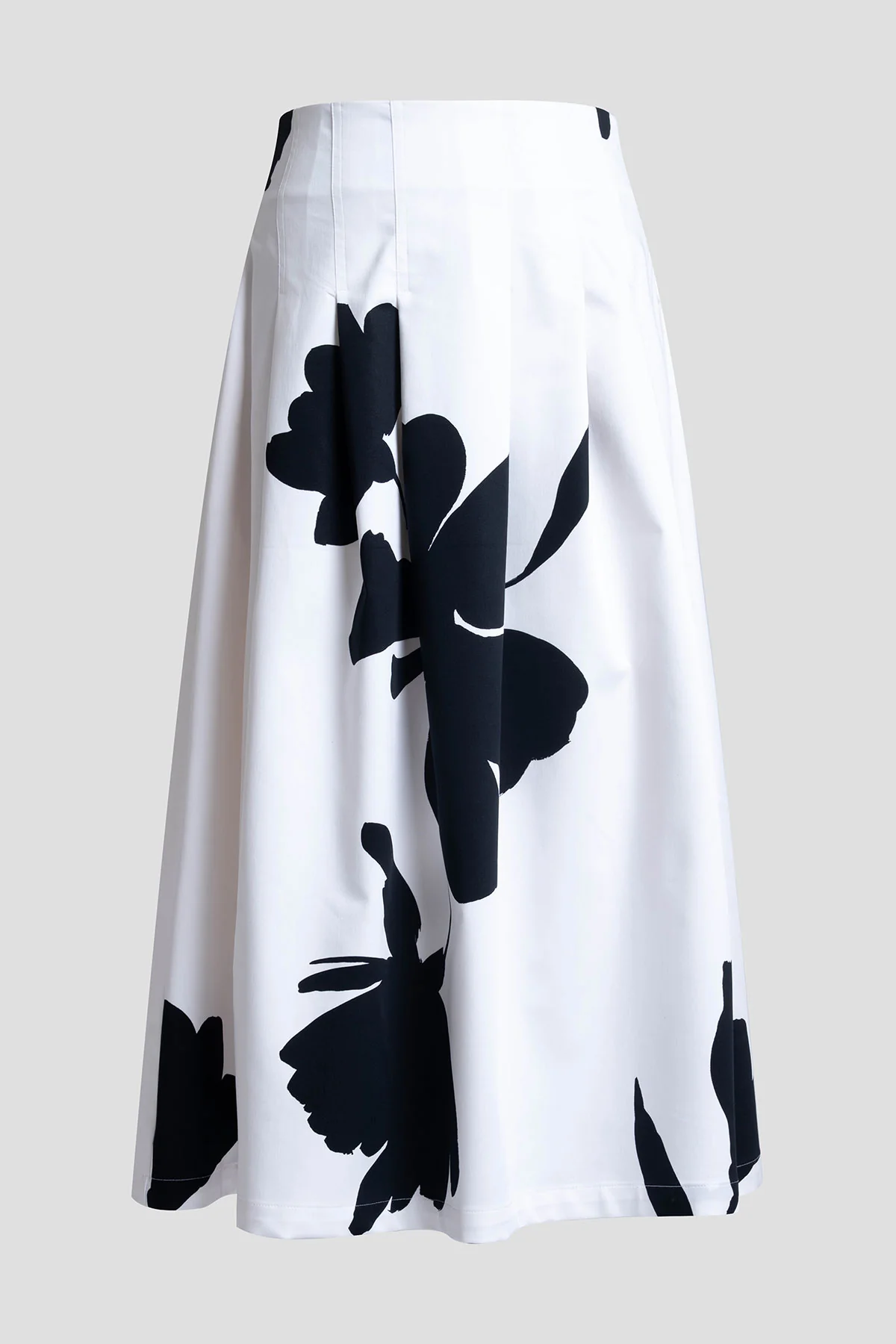 Peony Cotton Chino Pleated Skirt - Image 4