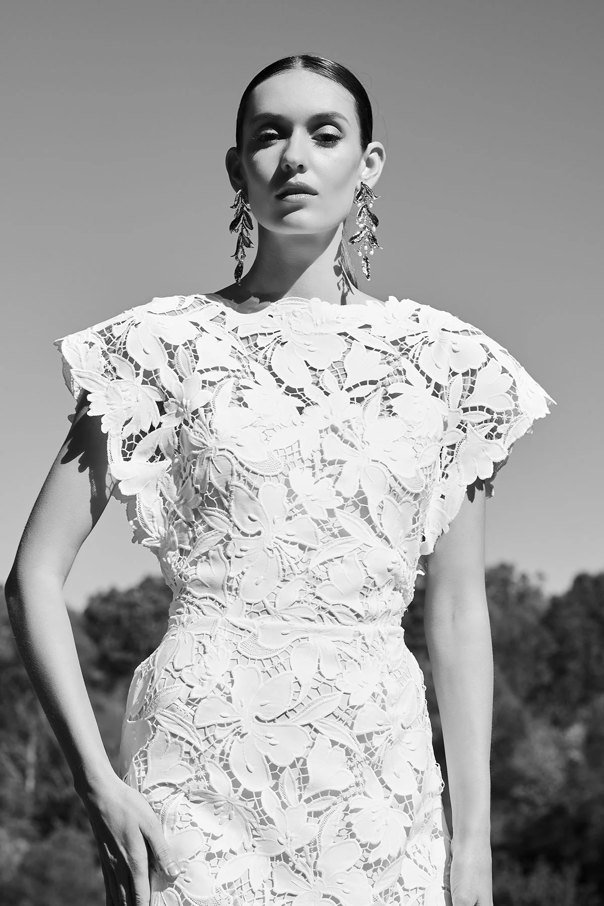 Peony Floral Lace Mini Dress - Image 4