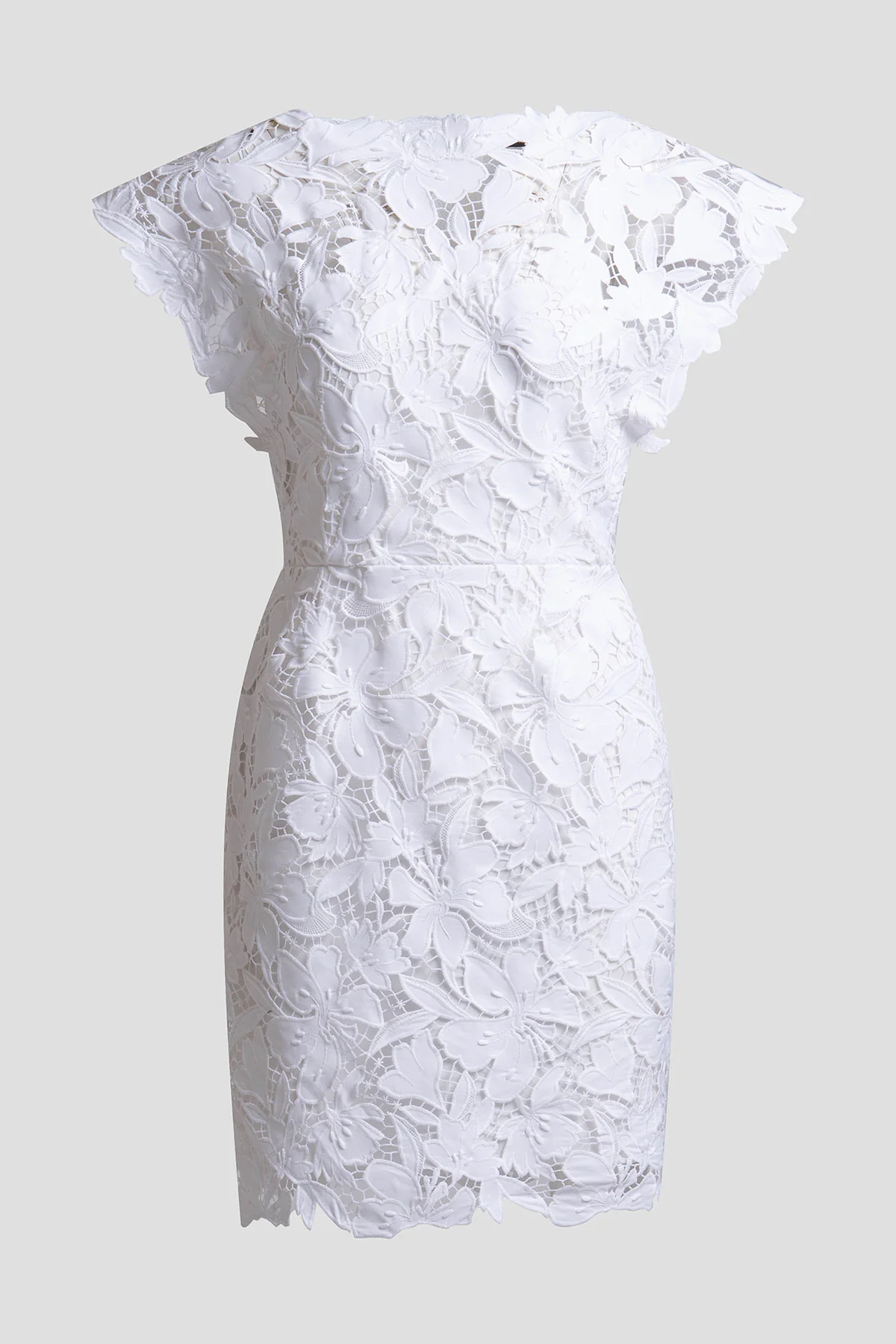 Peony Floral Lace Mini Dress - Image 5