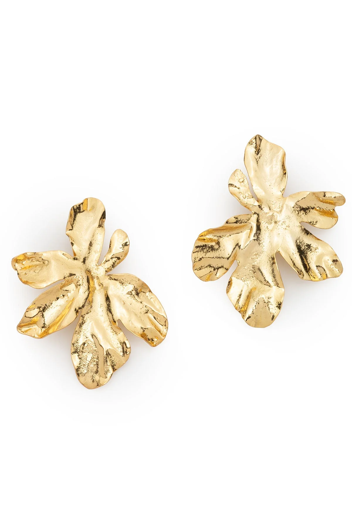Peony Gold Plated Earrings