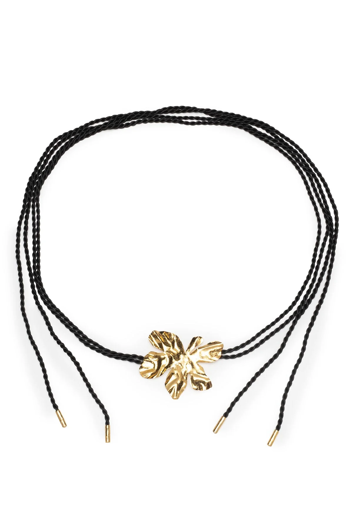 Peony Gold Plated Pendant Rope Belt