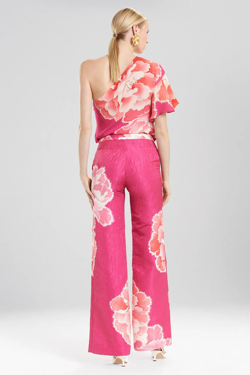 Peony Jacquard Wide Leg Pants - Image 4