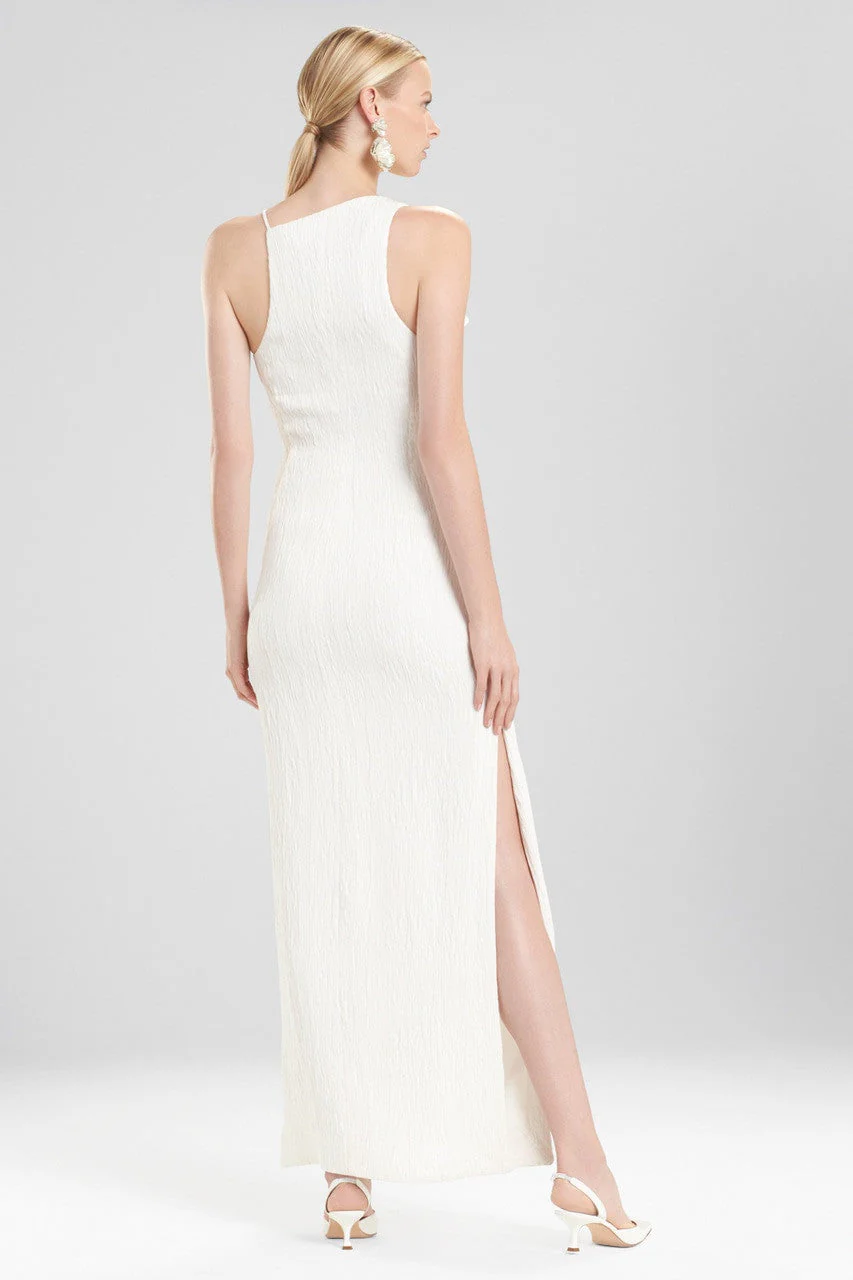Plisse Gown With Corsage - Image 5