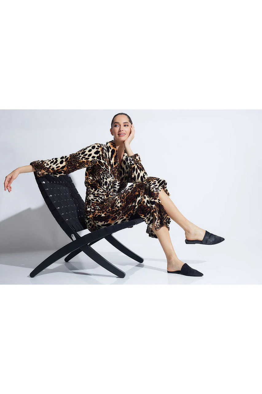 Plush Leopard Robe - Image 4