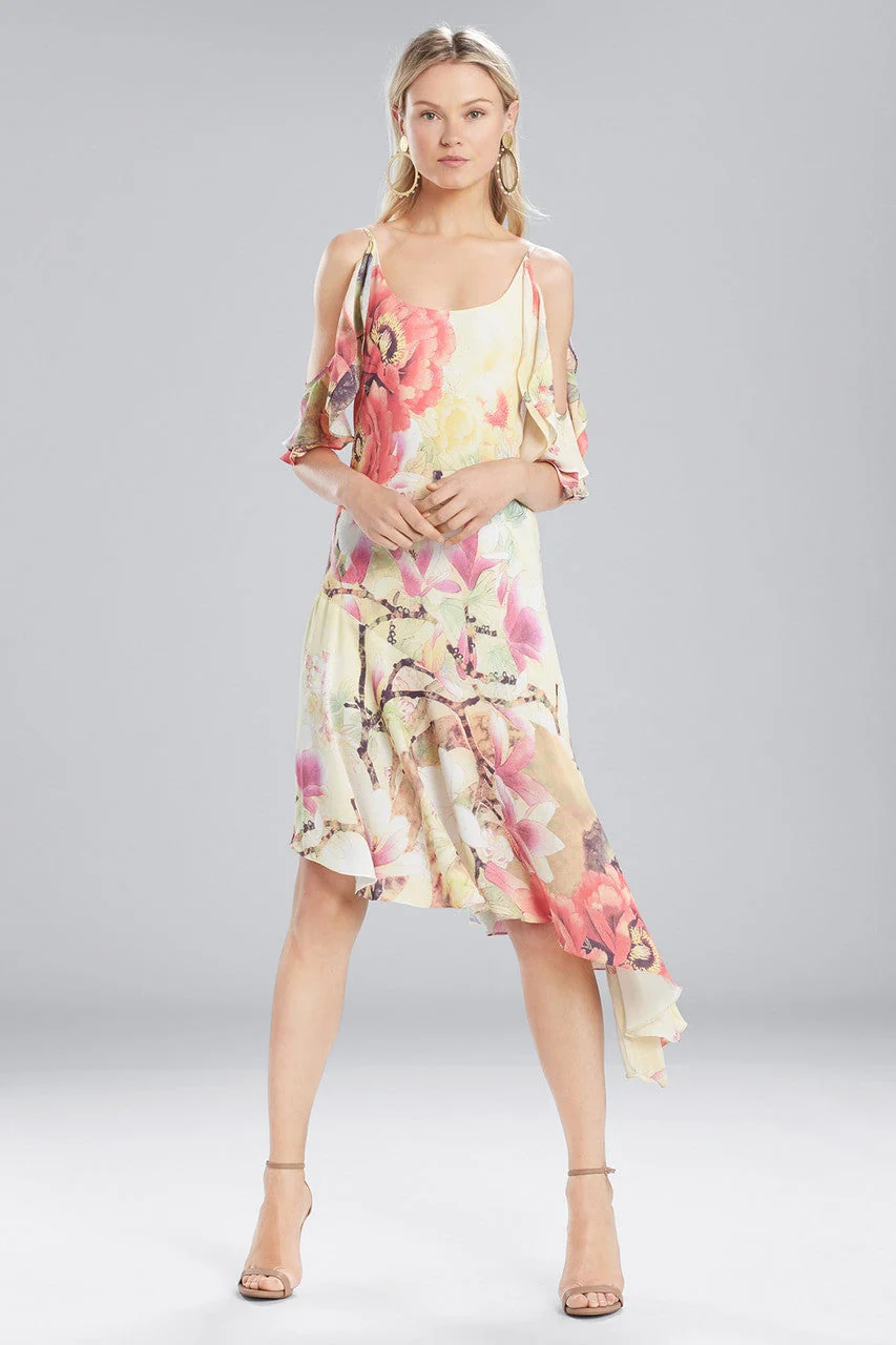 Printed Silky Soft Ruffle Sleeve Dress - Image 2