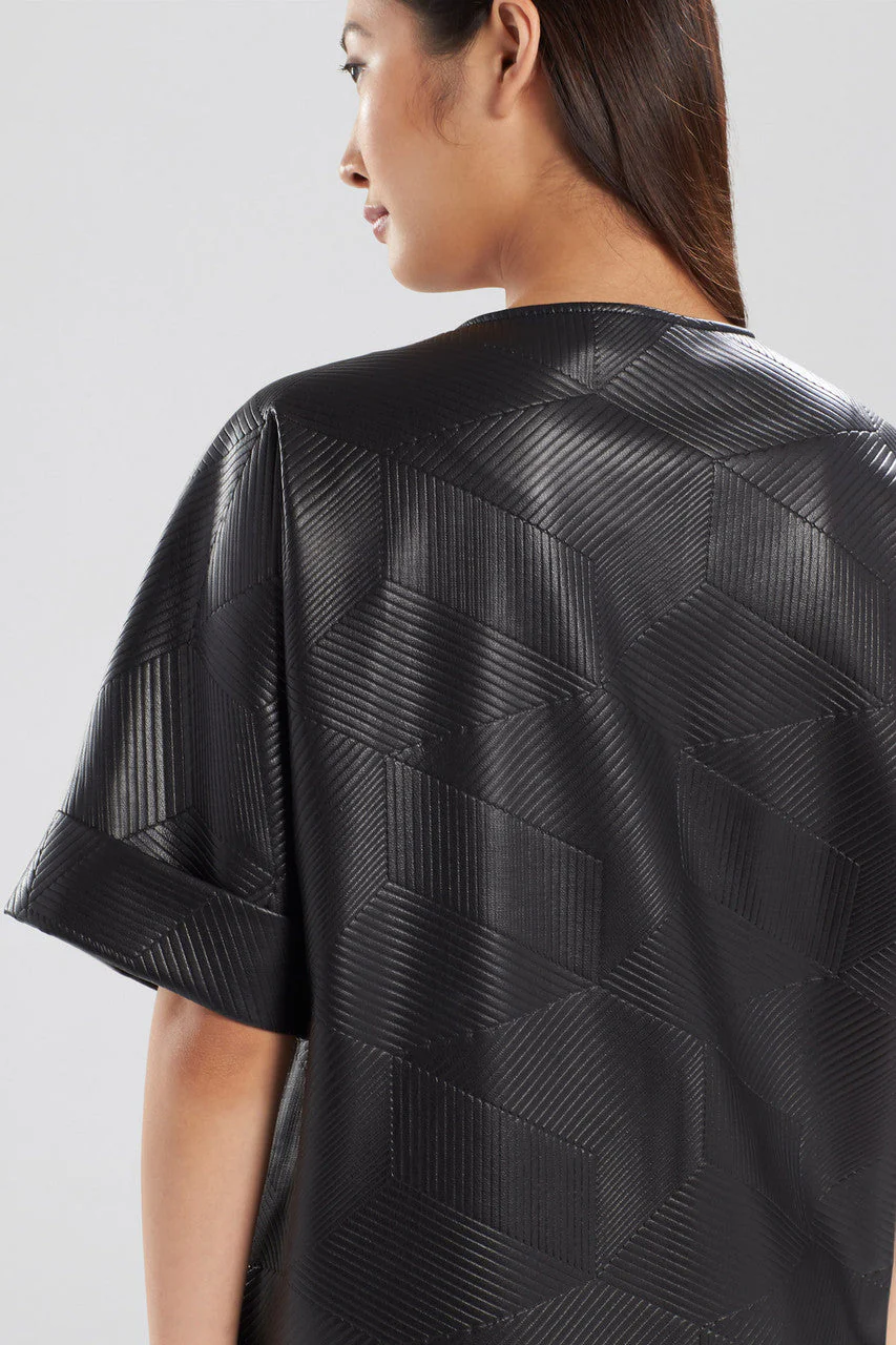 Prism Faux Leather T-Shirt Dress - Image 4