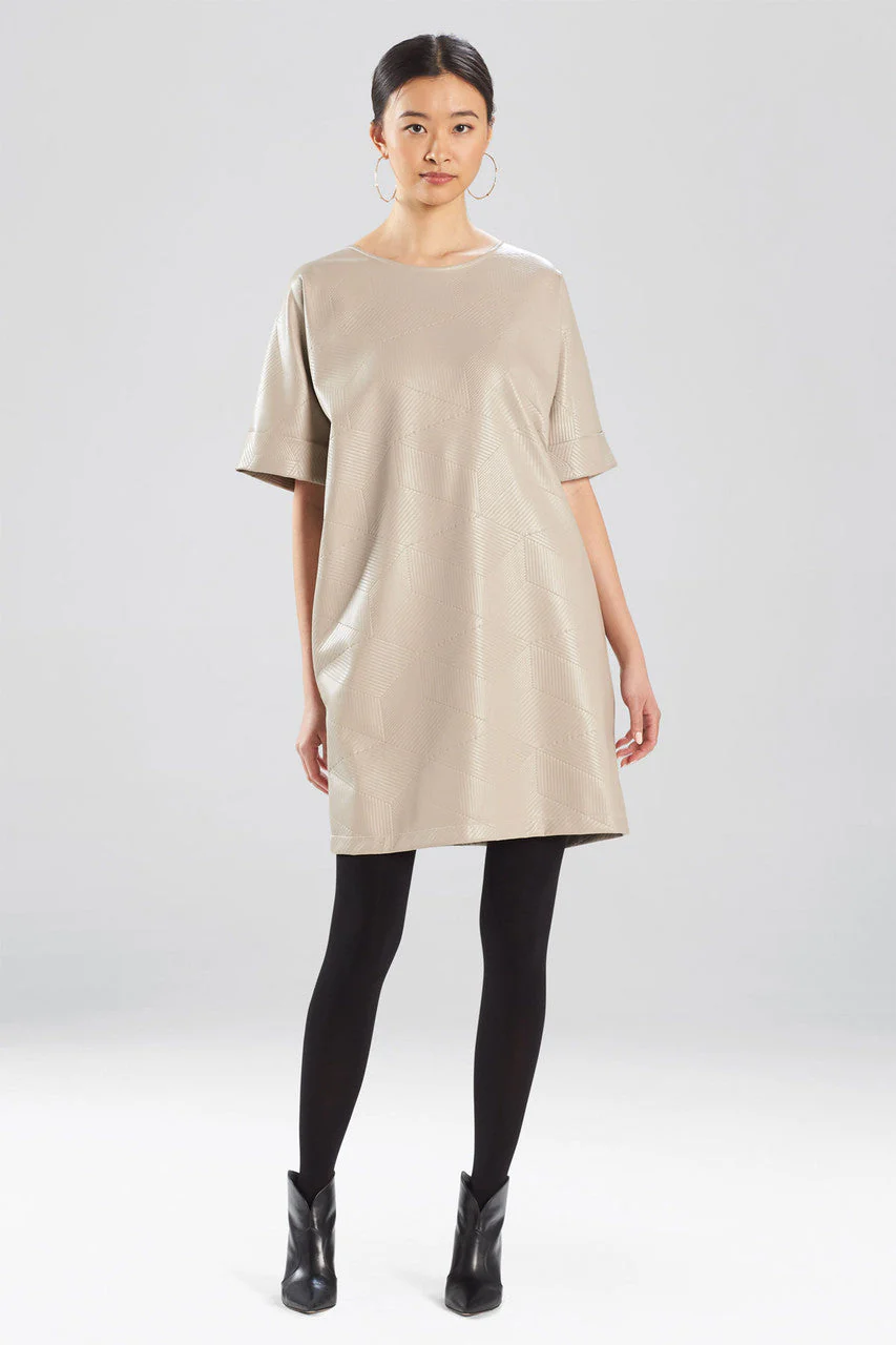 Prism Faux Leather T-Shirt Dress - Image 2