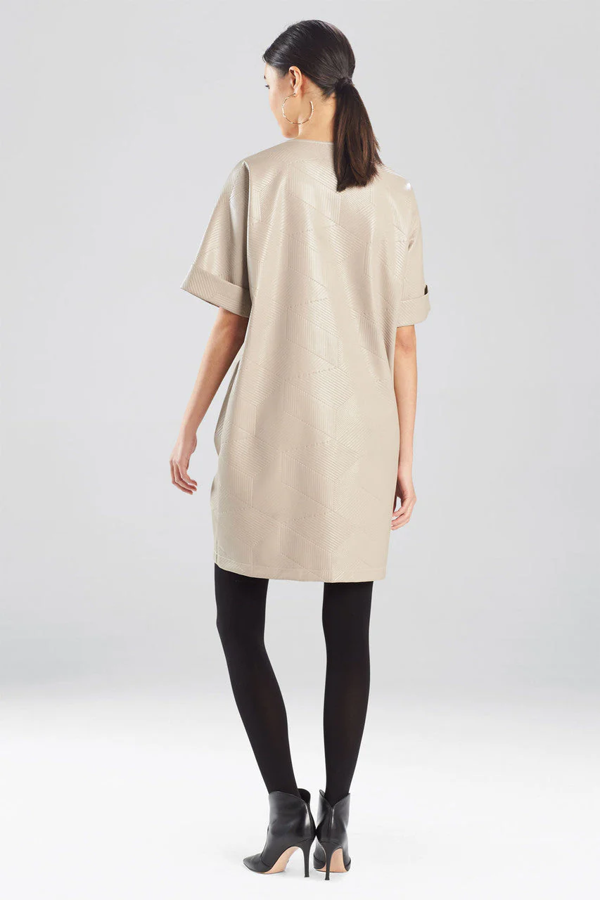 Prism Faux Leather T-Shirt Dress - Image 3