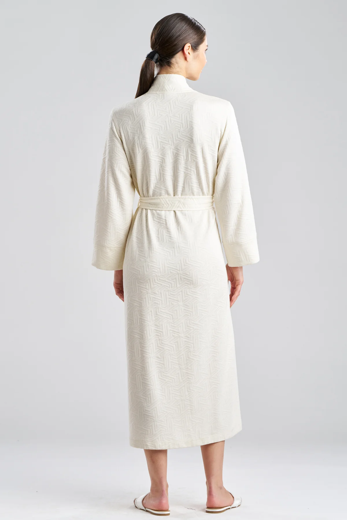 Quilted Geo Knit Jacquard Robe - Image 2