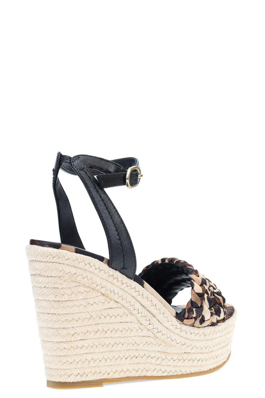 Rae Luxe Leopard Hinami Braided Wedge Sandals - Image 4