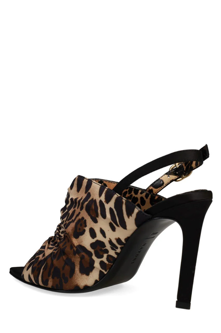 Reen Luxe Leopard Satin Open Toe Sling - Image 4