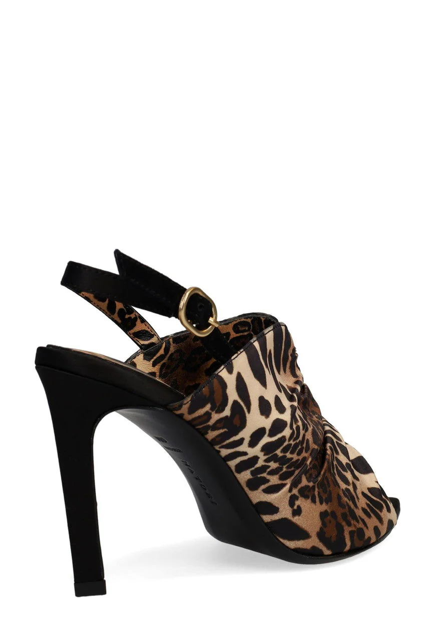 Reen Luxe Leopard Satin Open Toe Sling - Image 5