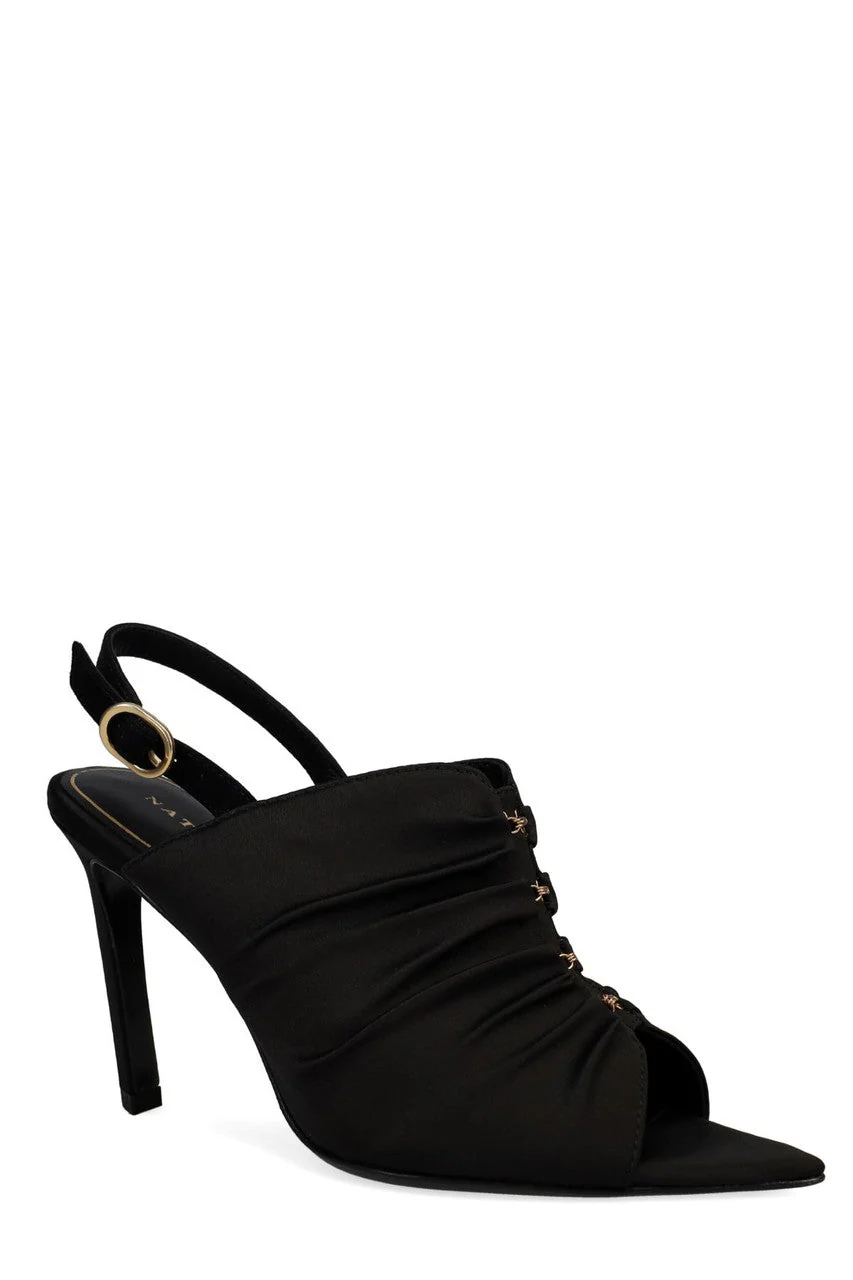 Reen Satin Open Toe Sling - Image 3