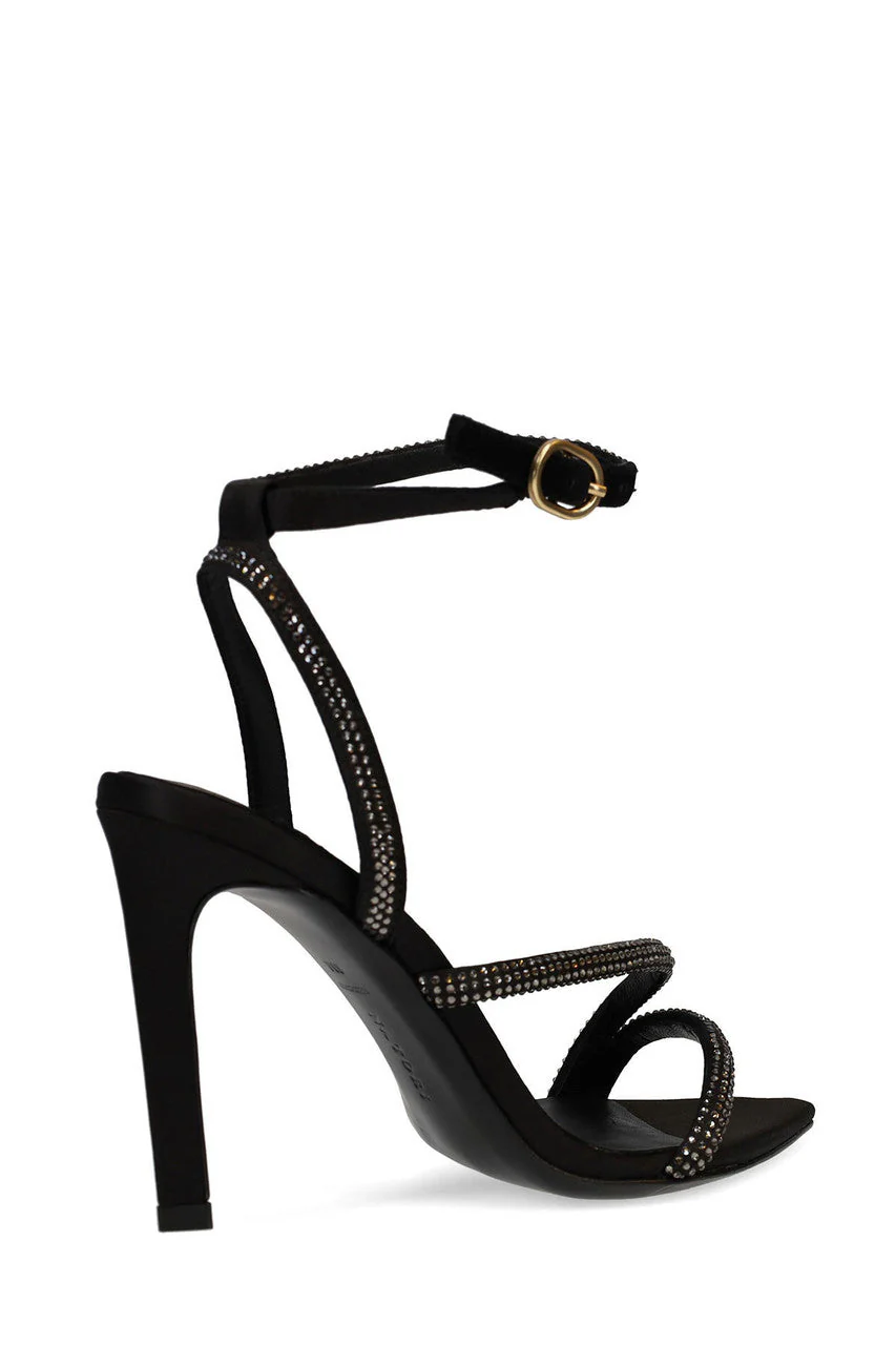 Reiki Satin Embellished Ankle Strap Heel - Image 3