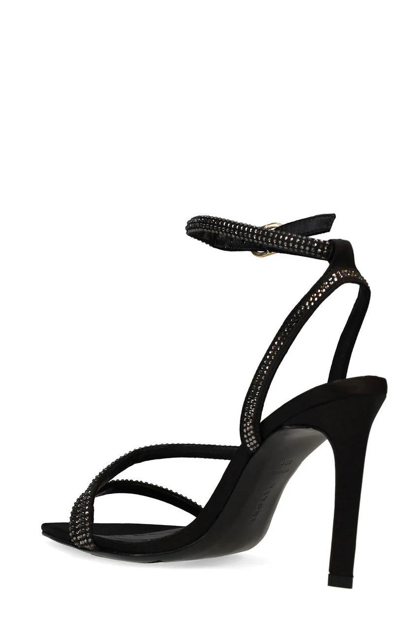 Reiki Satin Embellished Ankle Strap Heel - Image 5