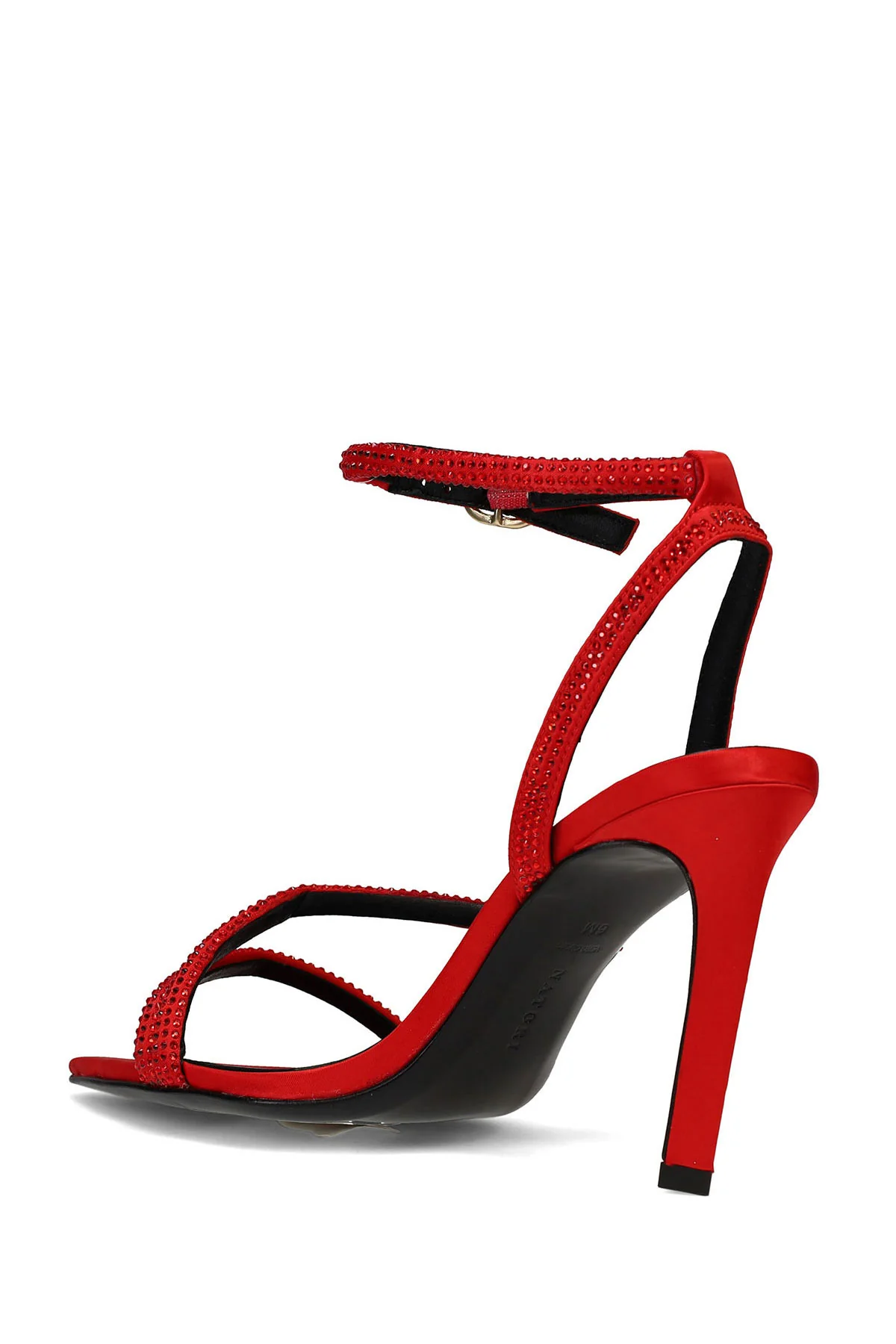 Reiki Satin Embellished Ankle Strap Heel - Image 3