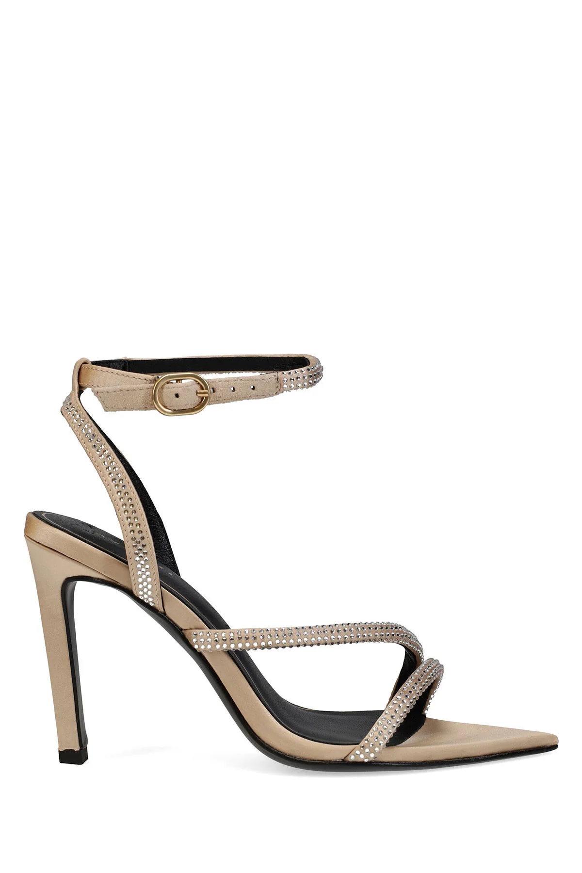 Reiki Satin Embellished Ankle Strap Heel - Image 2