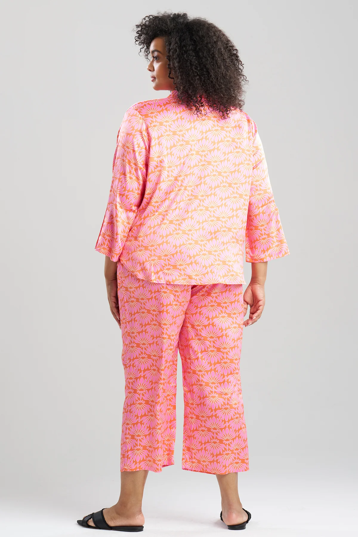 Rhythm Printed Satin Mandarin PJ - Image 4