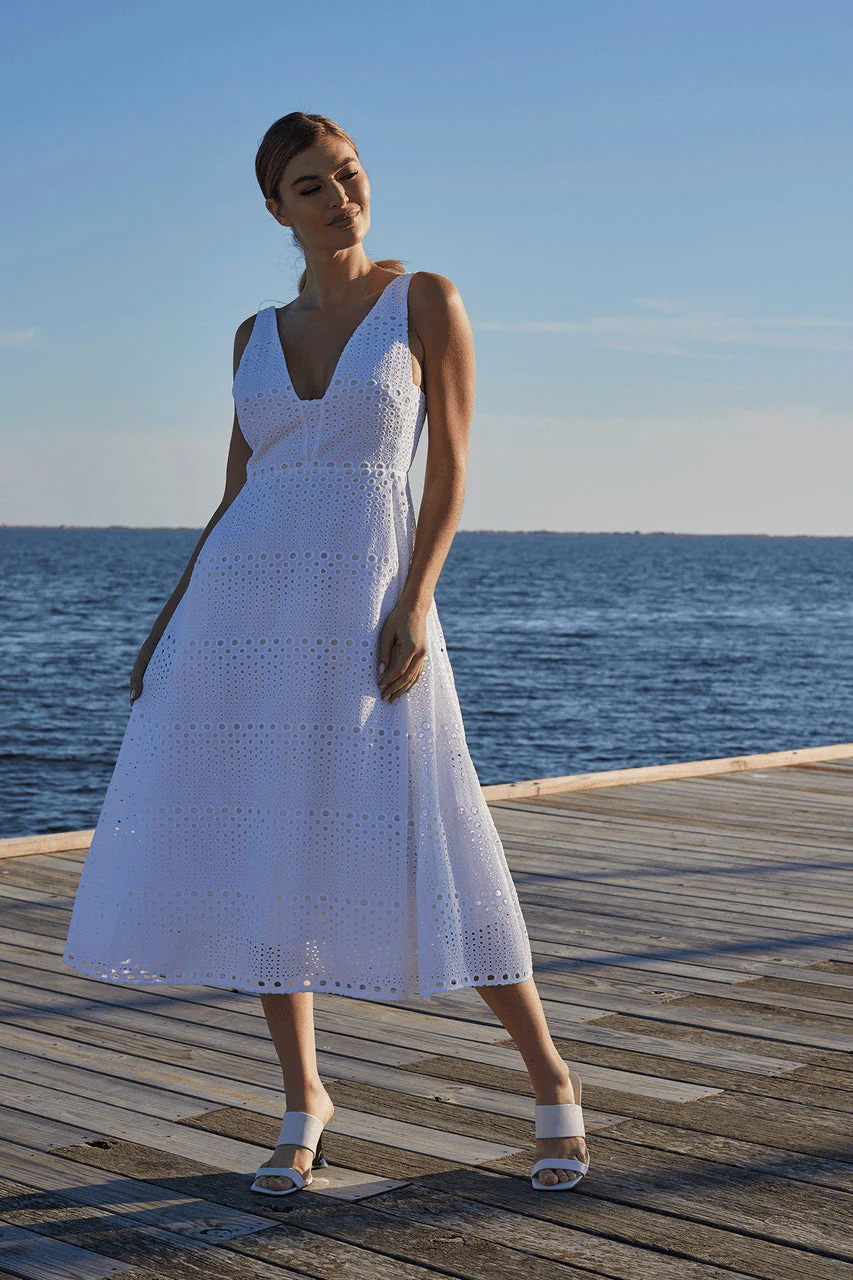 Round Eyelet Dress