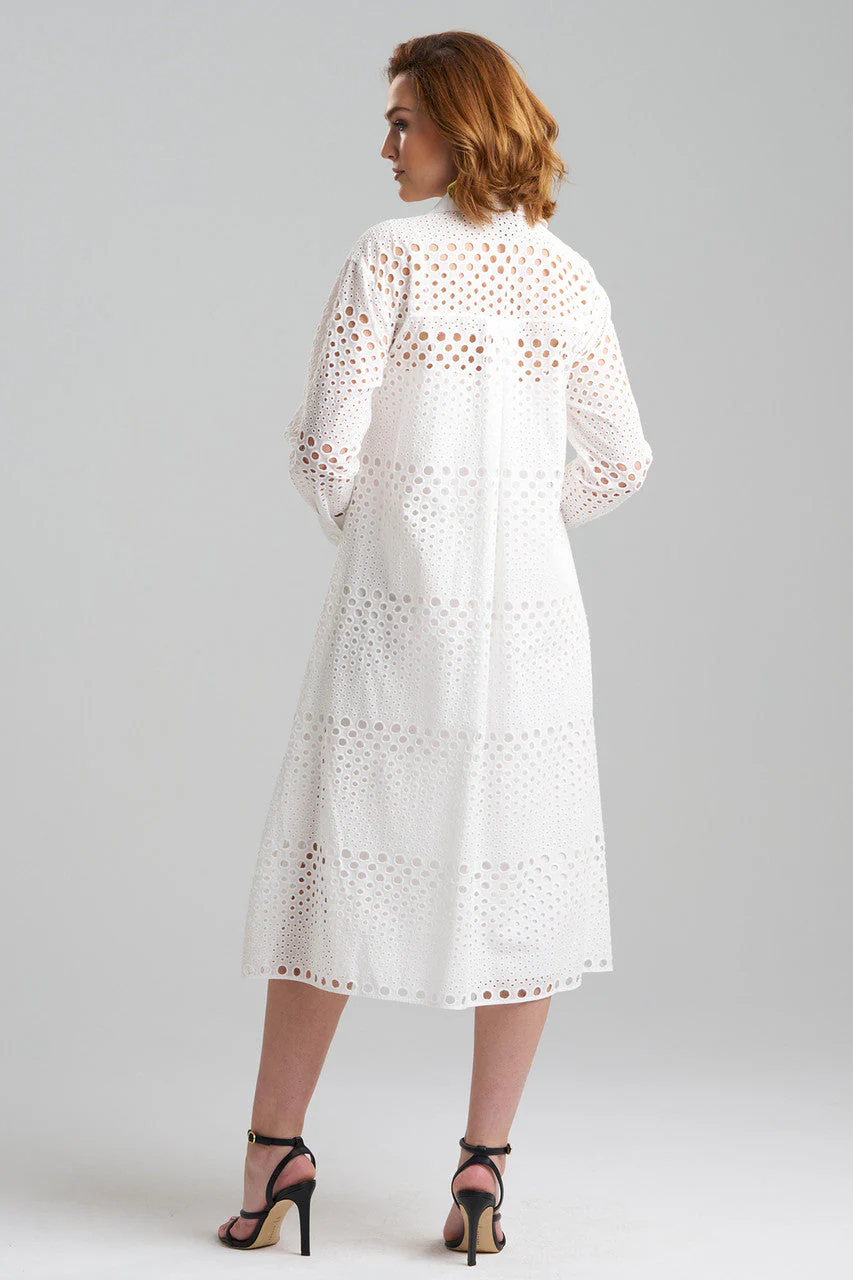 Round Eyelet Oversized Shirtdress - Image 2