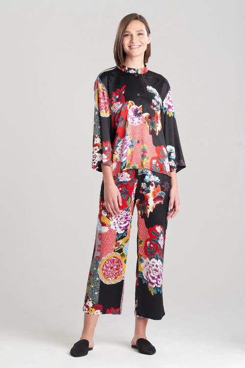 Royal Garden Button Front Mandarin PJ - Image 11