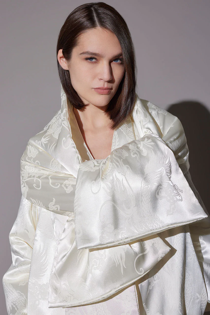 Ryu Jacquard Padded Scarf - Image 2