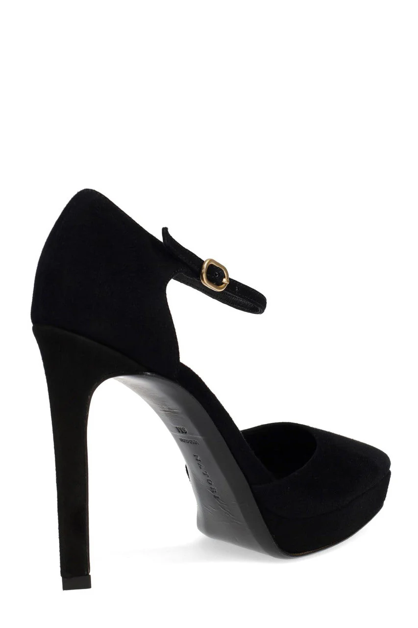 Sae Suede Square Toe Platform Pump - Image 4