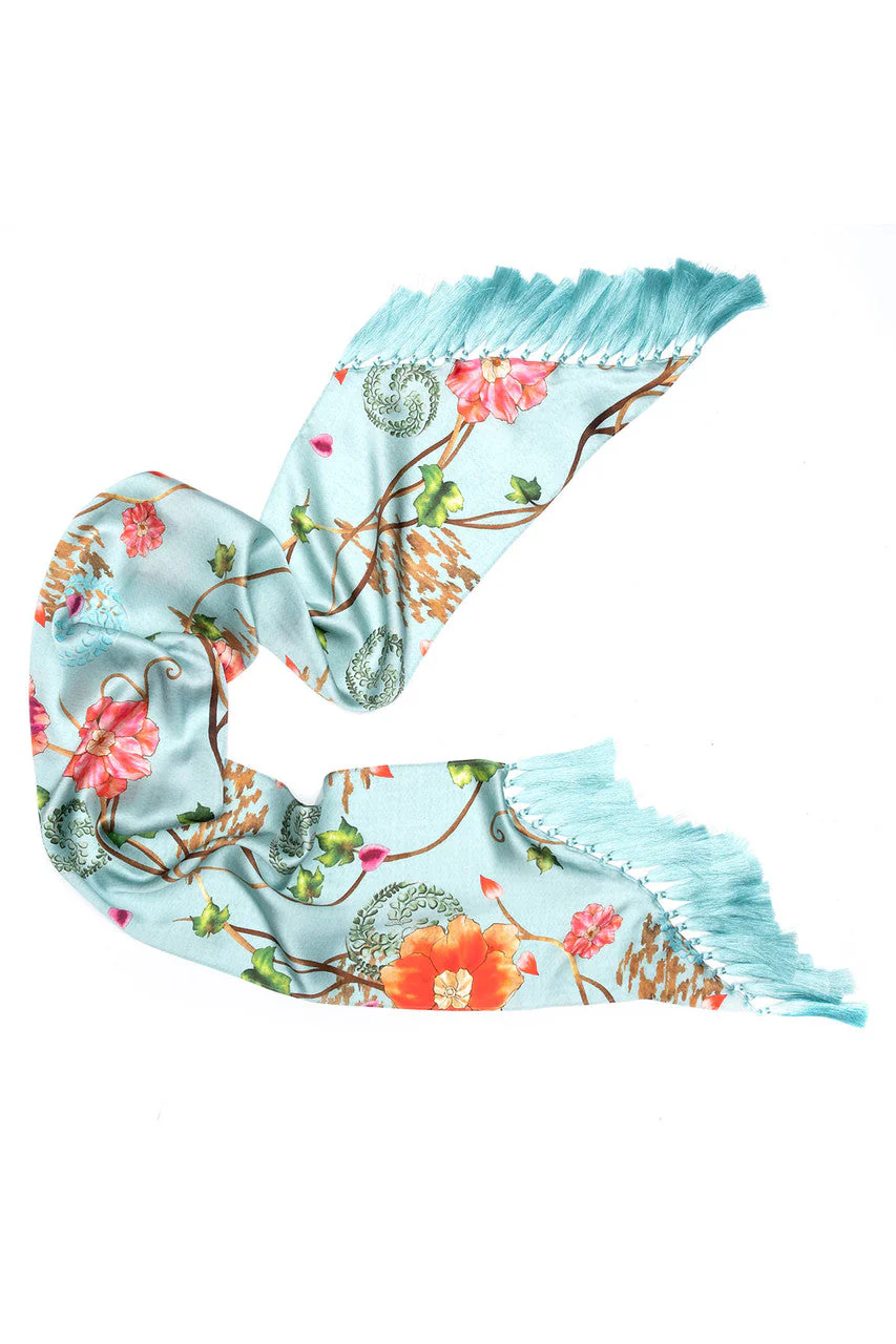 Saito Silk Fringe Scarf - Image 2