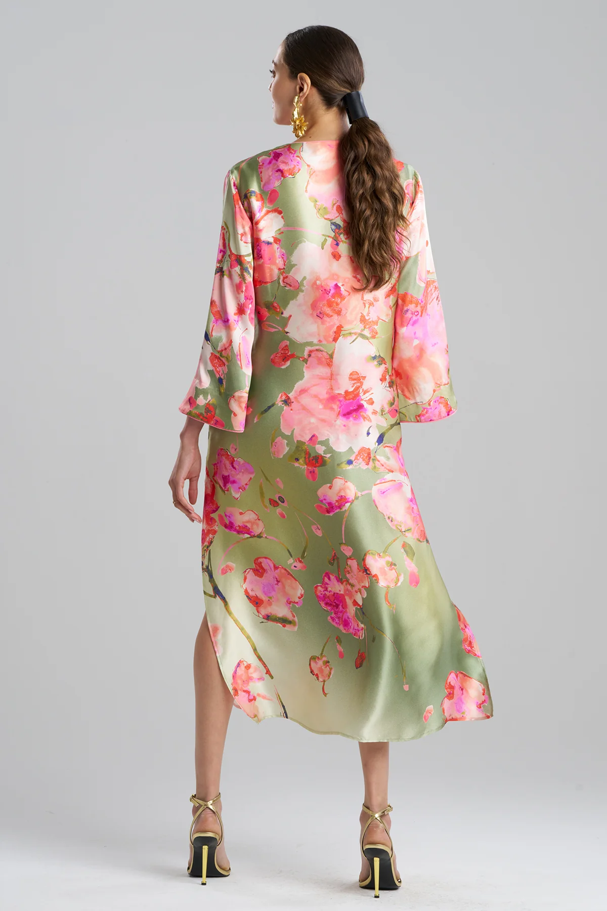 Sakura Matsuri Silk Caftan - Image 4