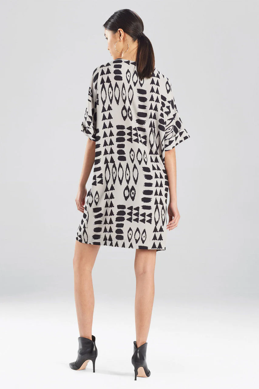 Samarkand-Fluid Crepe T-Shirt Dress - Image 3