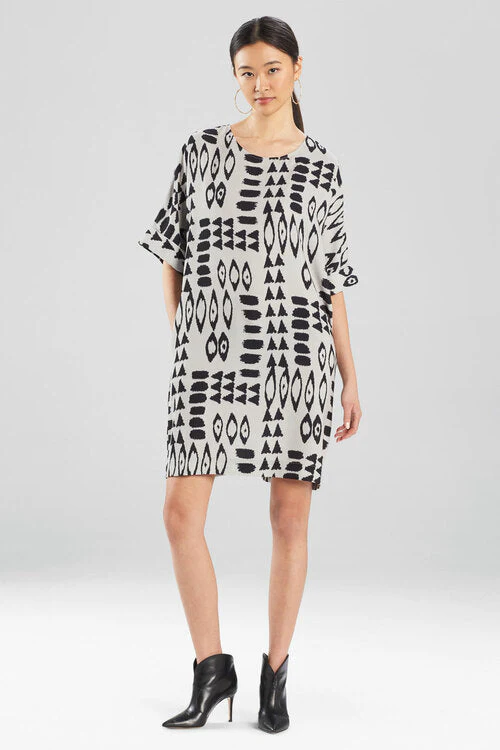 Samarkand-Fluid Crepe T-Shirt Dress - Image 4