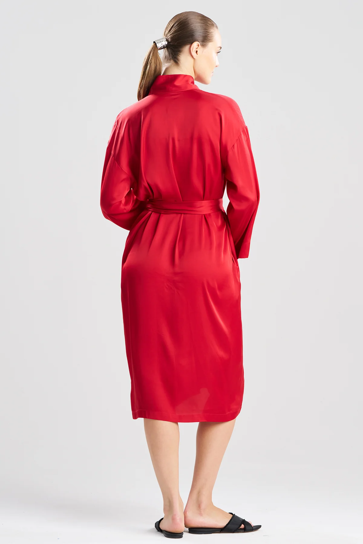Satin Essentials Embroidered Robe - Image 2