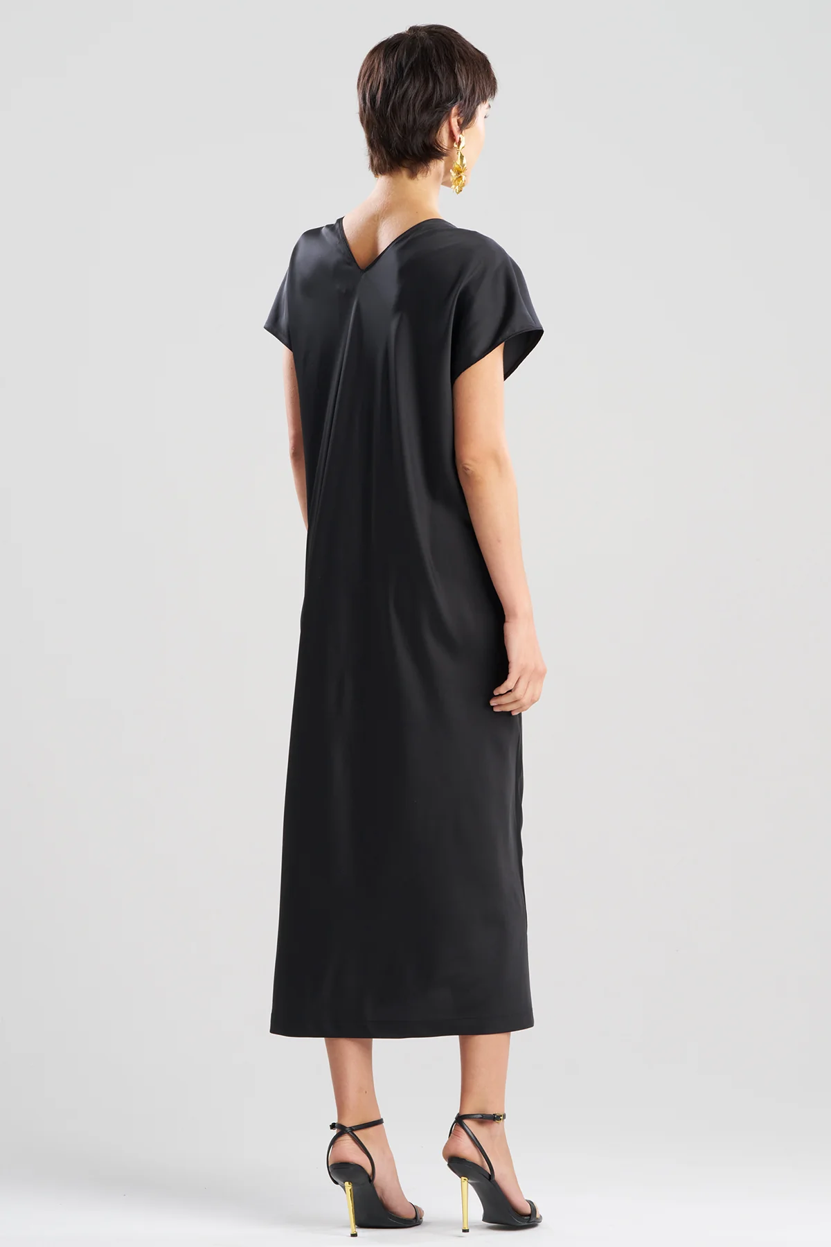 Satin Essentials Embroidered Short Sleeve Caftan - Image 3