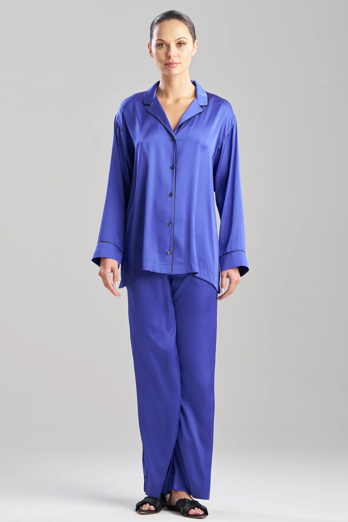 Satin Essentials Oversized Notch Shirt