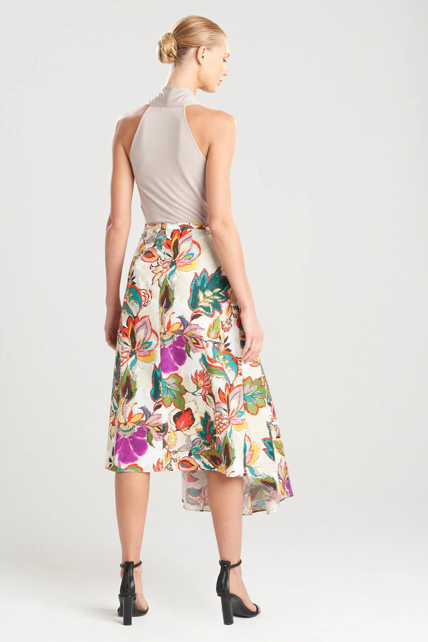 Sayuri Cotton Poplin Side Drape Skirt - Image 2