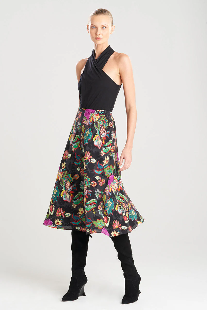 Sayuri Viscose Silk Crepê de Chine Bias Skirt - Image 2