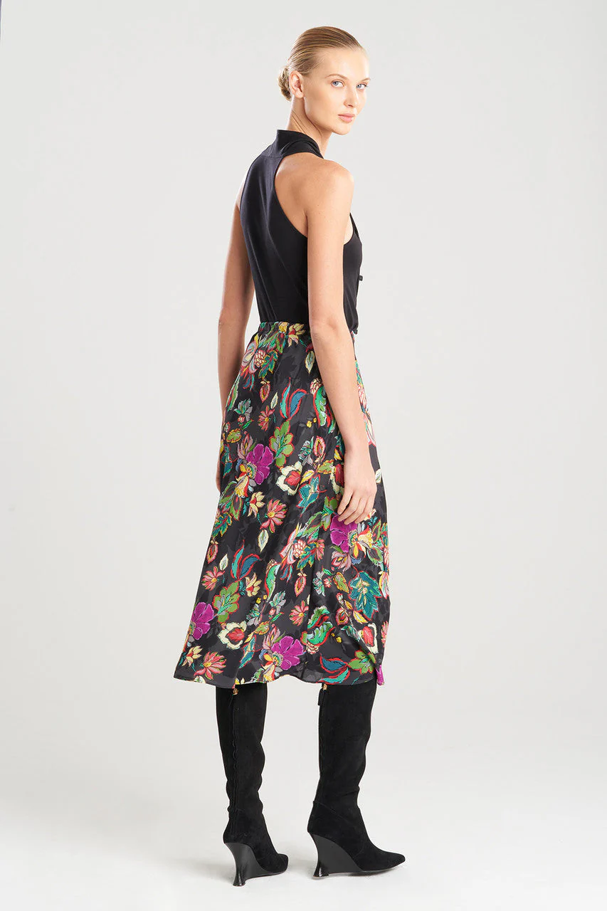 Sayuri Viscose Silk Crepê de Chine Bias Skirt - Image 3