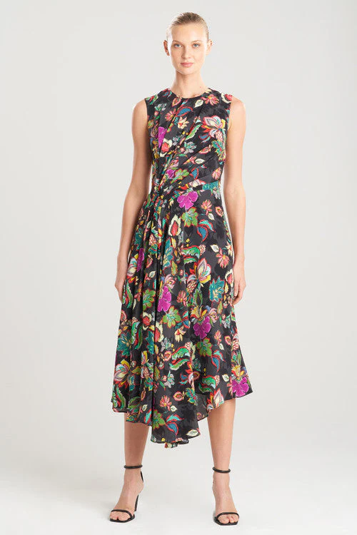 Sayuri Viscose Silk Crepê de Chine Side Drape Dress - Image 12