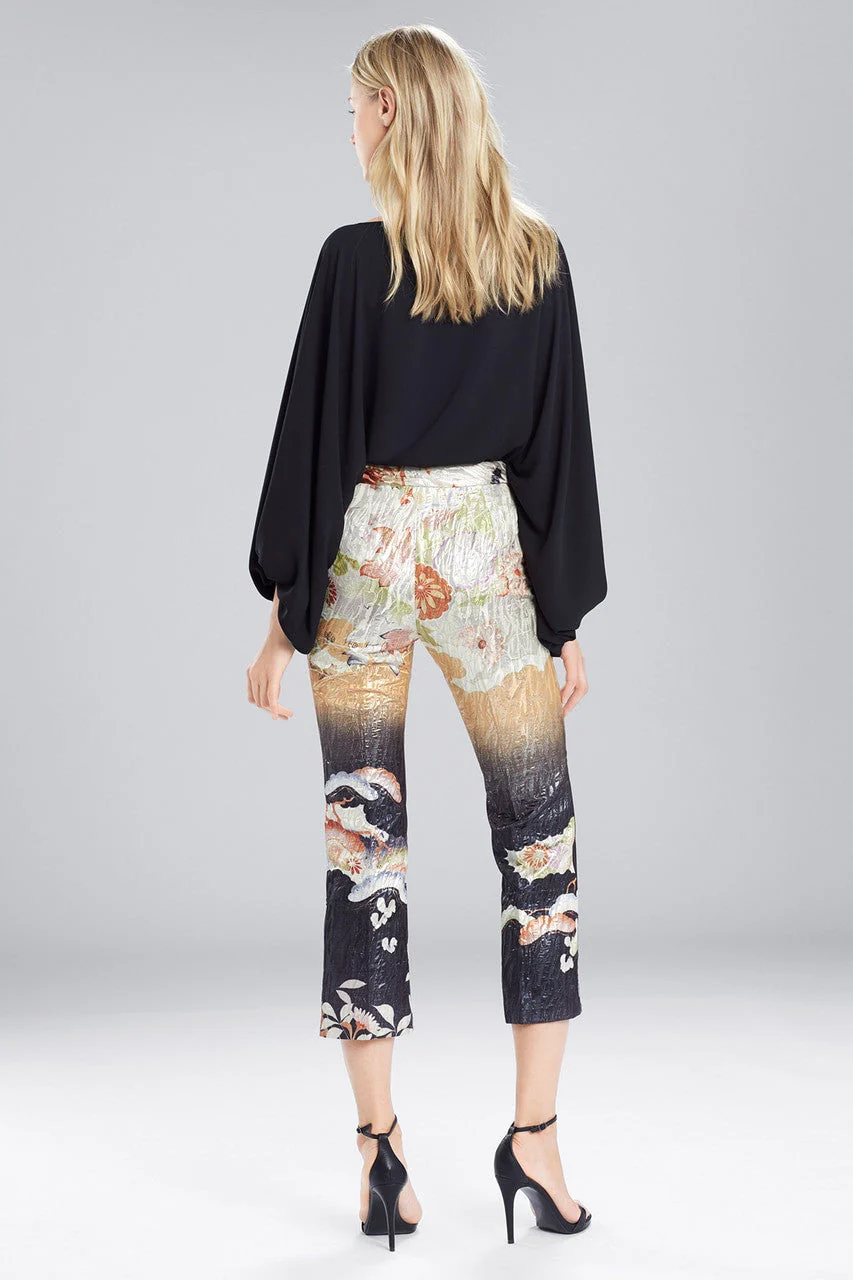 Scenery Metallic Jacquard Culotte Pants - Image 3