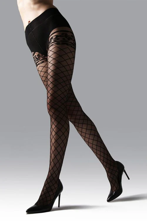 Scroll Sheer Tights