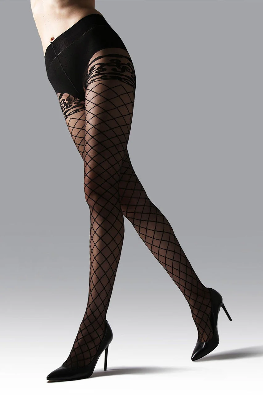 Scroll Sheer Tights - Image 2