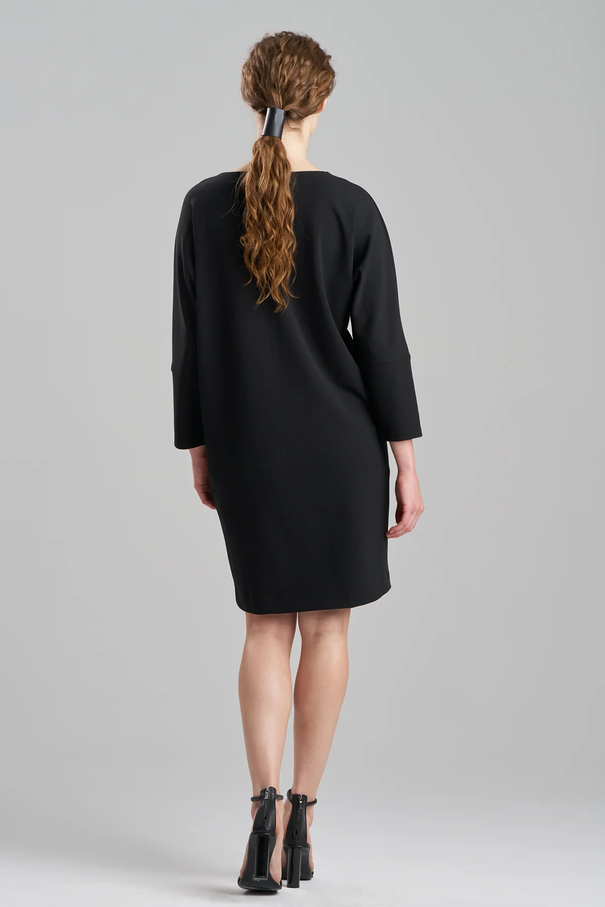 Scuba Crepe Embroidered Wedge Dress - Image 3