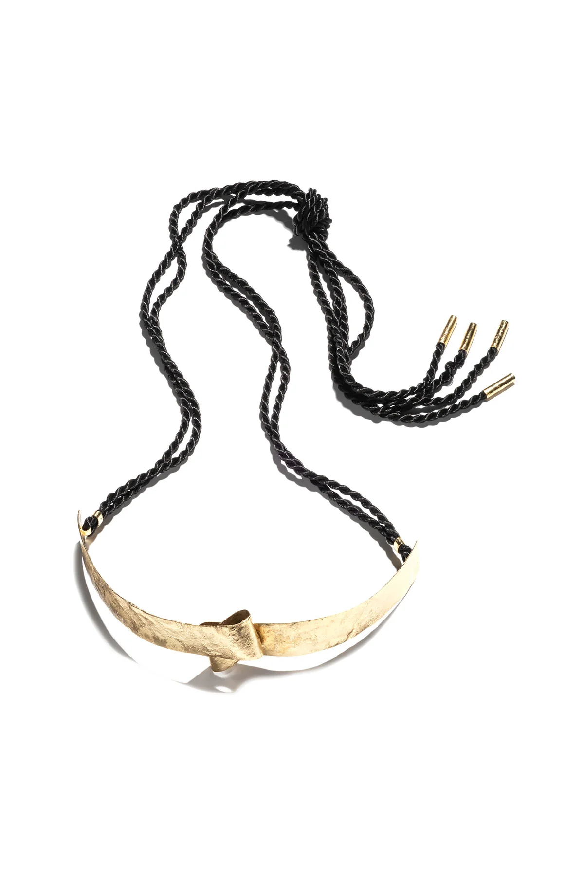 Sculptural Gold Plated Brass Rope Belt