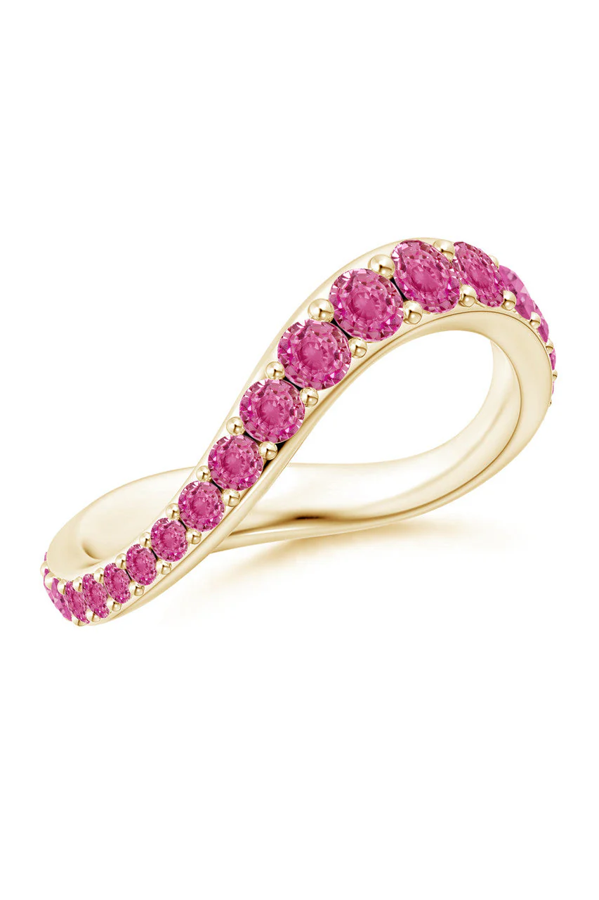 Shangri-La-14K-Gold-Yin-Yang-Full-Eternity-Pink Sapphire-Ring - Image 2