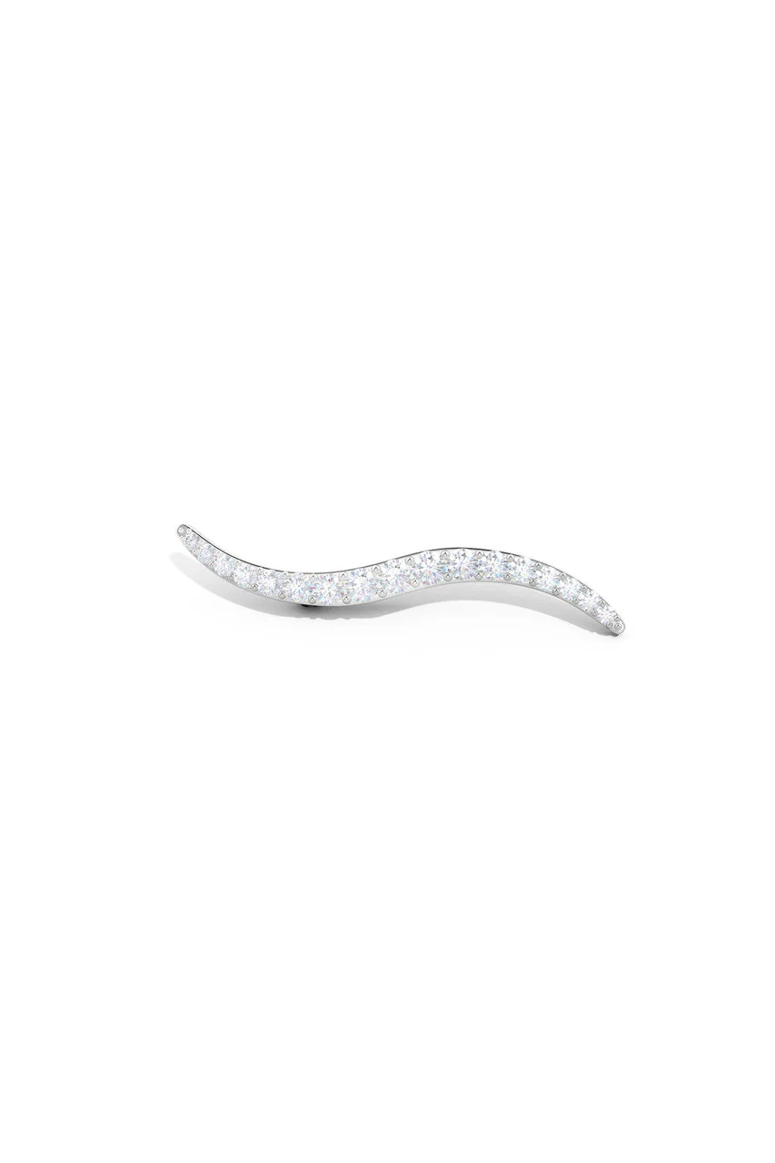 Shangri-La Brushstroke 14k Gold and Diamond Brooch - Image 4